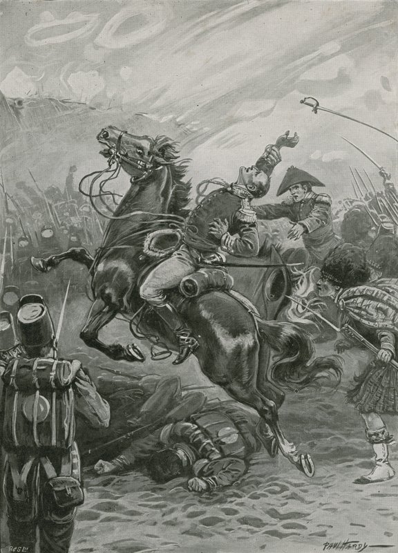 Morte de Sir Edward Pakenham na Batalha de Nova Orleans, 1814 de Paul Hardy