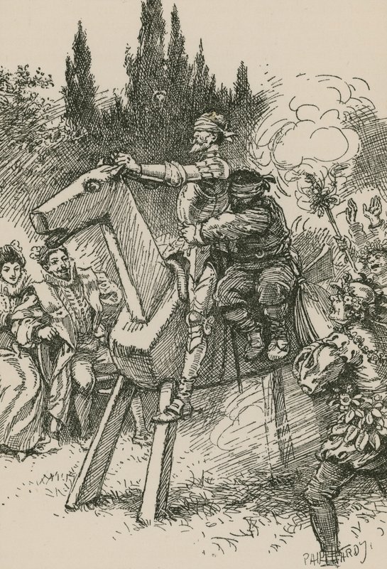 Don Quixote ... começou a girar o pino de Paul Hardy