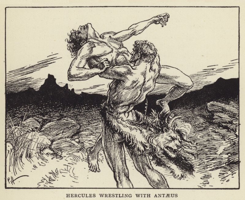 Hércules lutando com Antaeus de Paul Hardy