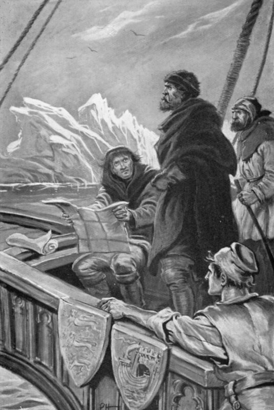 John Cabot Encountered Enormous Icebergs (cor litho) de Paul Hardy