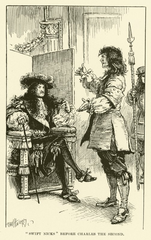 "Swift Nicks" antes de Charles the Second (gravura) de Paul Hardy