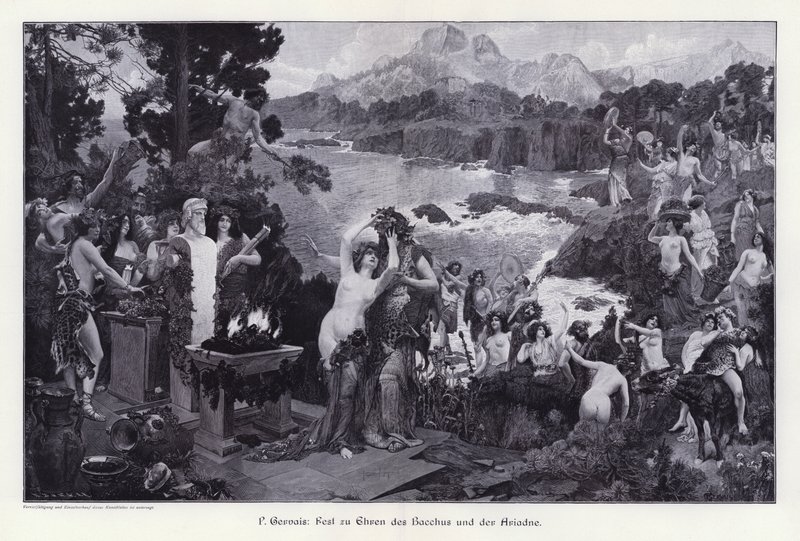 Festa em Honra de Baco e Ariadne (gravura) de Paul Jean Gervais