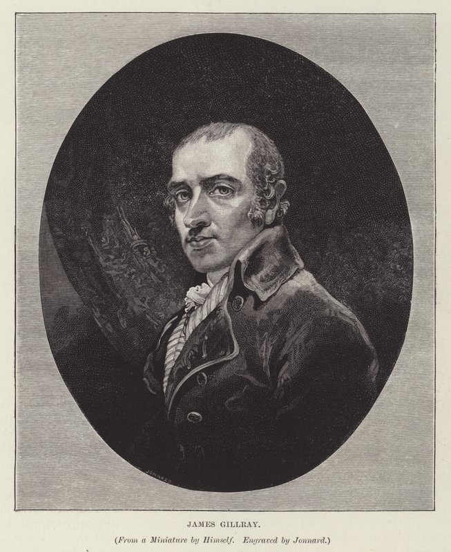 James Gillray, caicaturista, satirista e gravador inglês (gravura) de Paul Jonnard