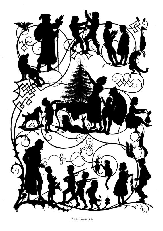Silhueta: Ved Juletid (litografia) de Paul Konewka
