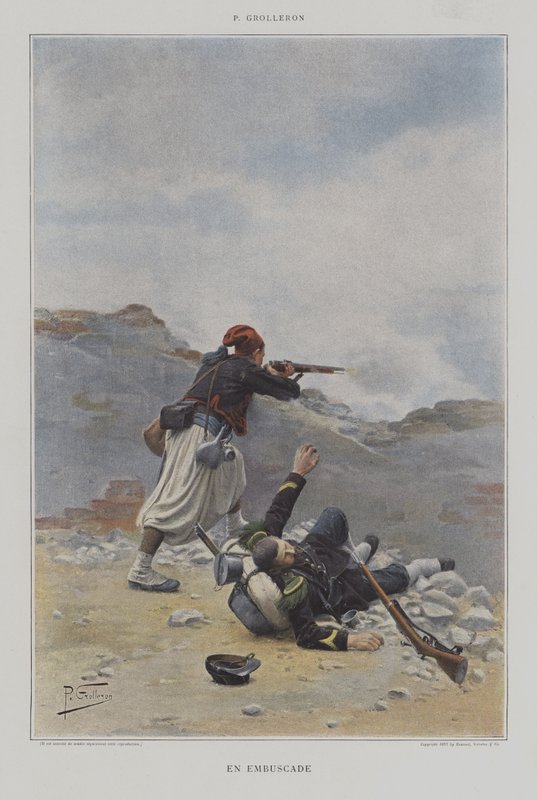 Na emboscada de Paul Louis Narcisse Grolleron