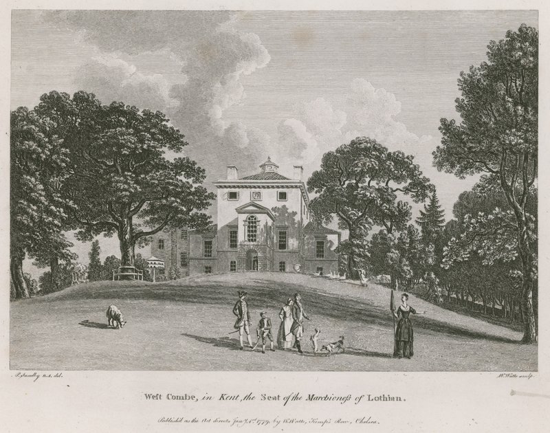 West Combe, em Kent, a sede da marquesa de Lothian de Paul Sandby