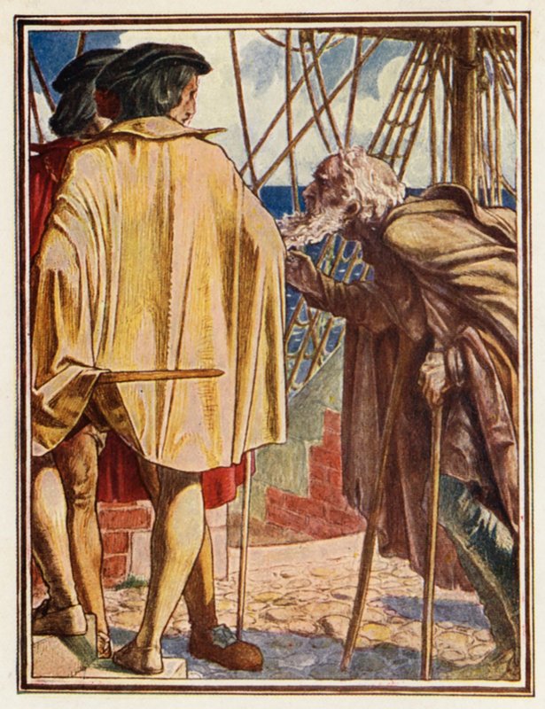 Ilustração para "O Antigo Marinheiro" de Coleridge (litografia a cores) de Paul Vincent Woodroffe