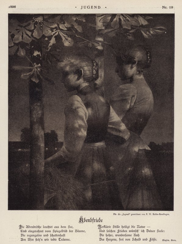 Paz Nocturna (litho) de Paul Wilhelm Keller Reutlingen