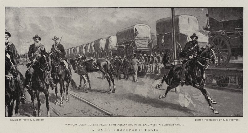 Um trem de transporte de Boer de Percy F.S. Spence