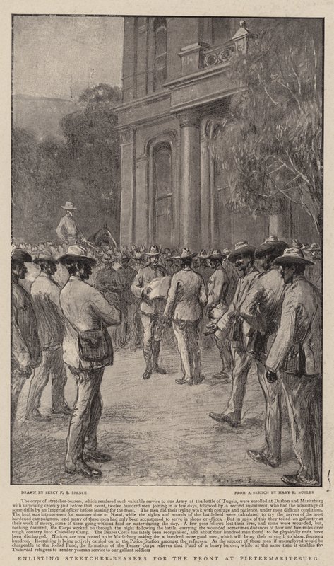 Recrutando macas-portadores para a frente em Pietermaritzburg de Percy F.S. Spence