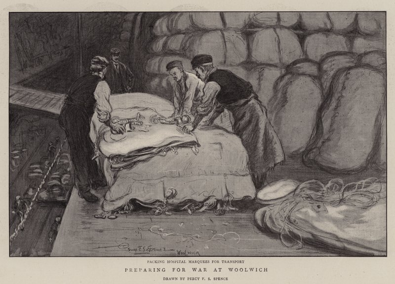 Preparando-se para a guerra em Woolwich de Percy F.S. Spence