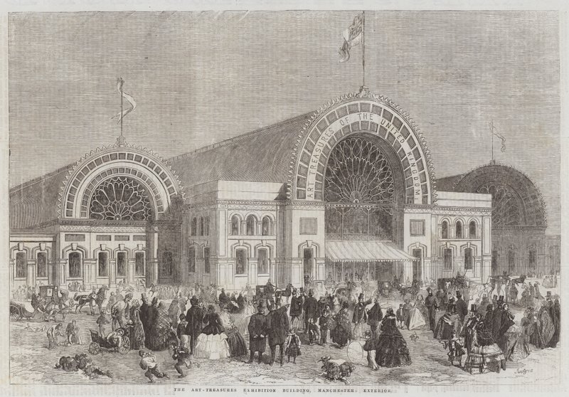 Edifício Art-Treasures Exhibition, Manchester, Exterior de Percy William Justyne