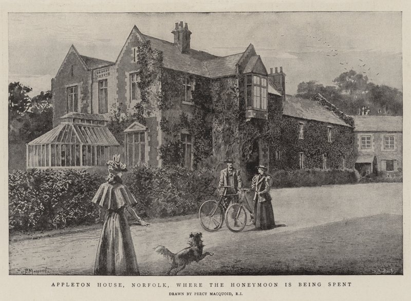 Appleton House, Norfolk, onde a lua de mel está sendo passada de Percy Macquoid