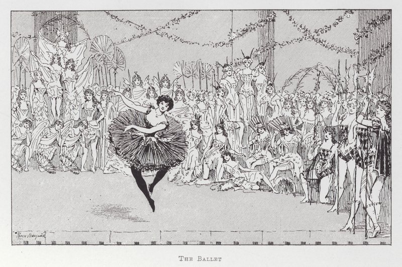 A dançar: O Ballet (litho) de Percy Macquoid