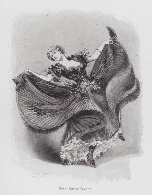 A dançar: A Dança da Saia (litho) de Percy Macquoid