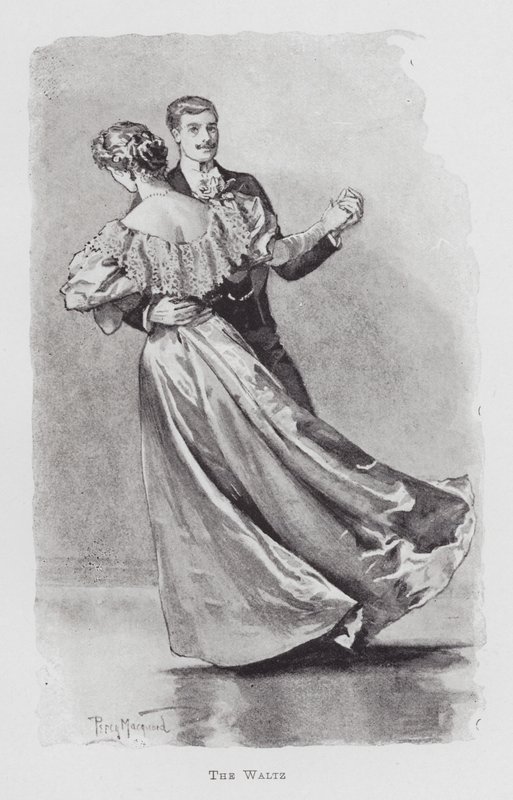 A dançar: A Valsa (litho) de Percy Macquoid