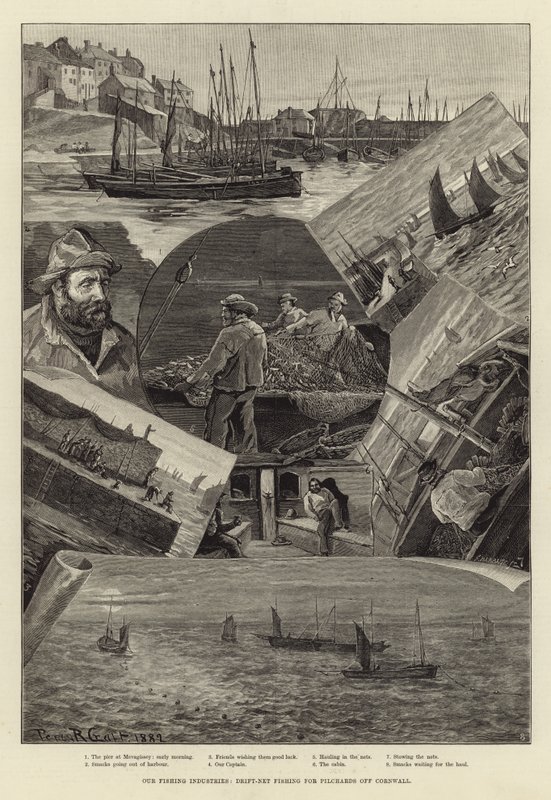 Nossas Indústrias de Pesca: Pesca com Rede de Deriva para Pilhards na Cornualha de Percy Robert Craft