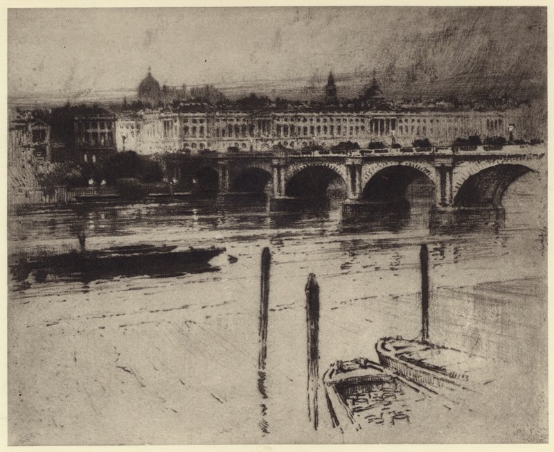 Ponte Waterloo (litho) de Percy Robertson