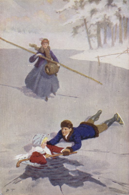 Ilustração para Pequenas Mulheres por Louis M Alcott (cor litho) de Percy Tarrant