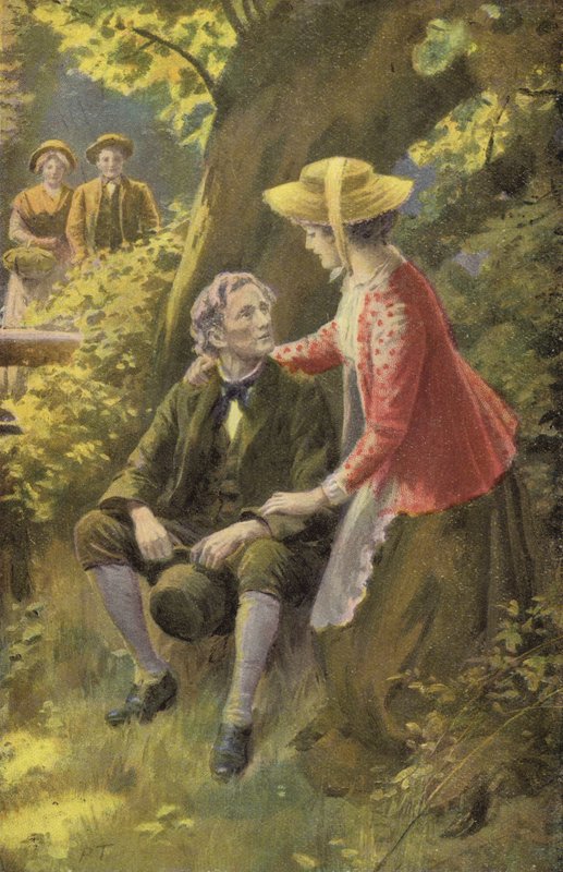 Ilustração para Silas Marner por George Eliot (lito a cores) de Percy Tarrant