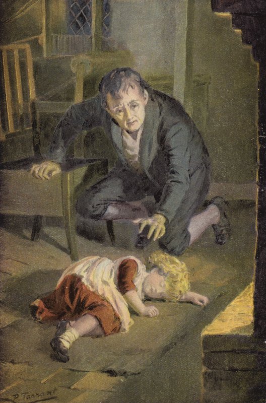 Ilustração para Silas Marner por George Eliot (cor litho) de Percy Tarrant
