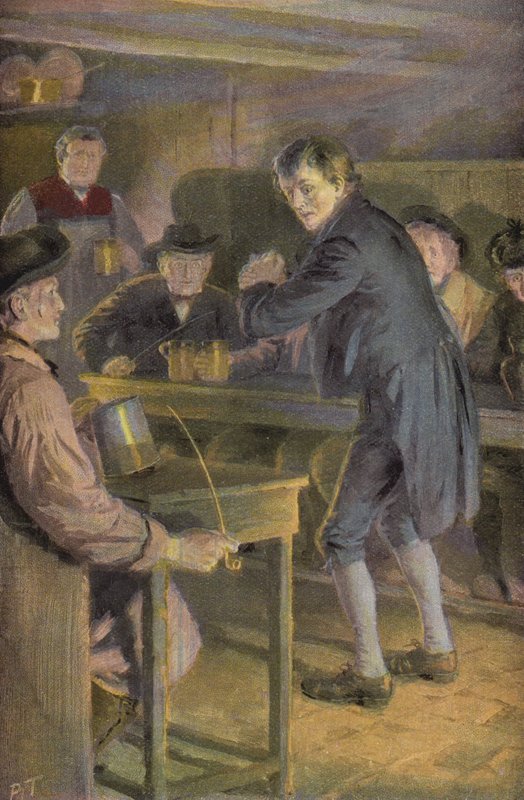 Ilustração para Silas Marner por George Eliot (lito a cores) de Percy Tarrant