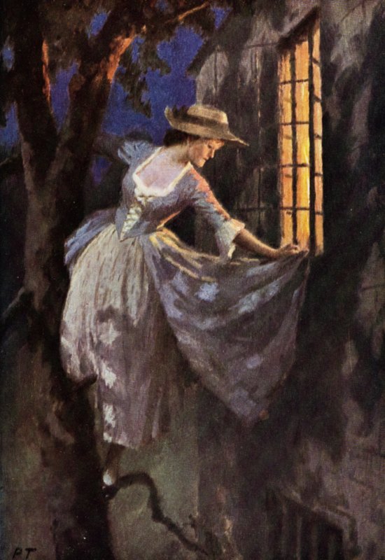 Ilustração para Wuthering Heights por Emily Bronte (lito colorido) de Percy Tarrant