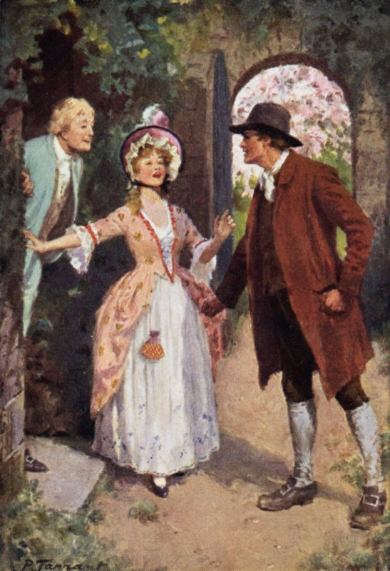 Ilustração para Wuthering Heights por Emily Bronte (cor litho) de Percy Tarrant