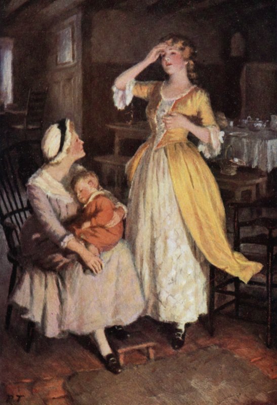 Ilustração para Wuthering Heights por Emily Bronte (cor litho) de Percy Tarrant