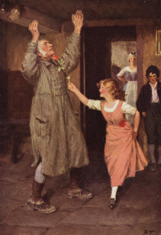 Ilustração para Wuthering Heights por Emily Bronte (lito colorido) de Percy Tarrant