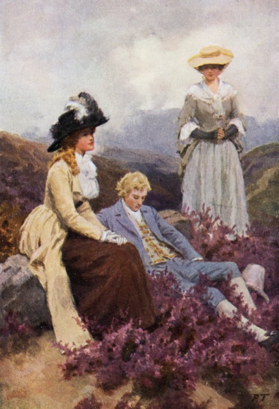 Ilustração para Wuthering Heights por Emily Bronte (lito colorido) de Percy Tarrant