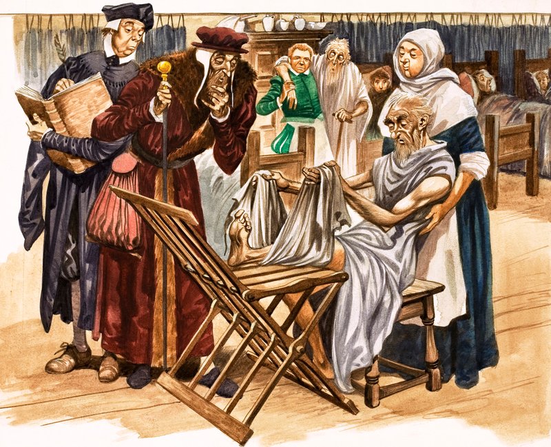 Médicos e hospitais em Tudor de Peter Jackson