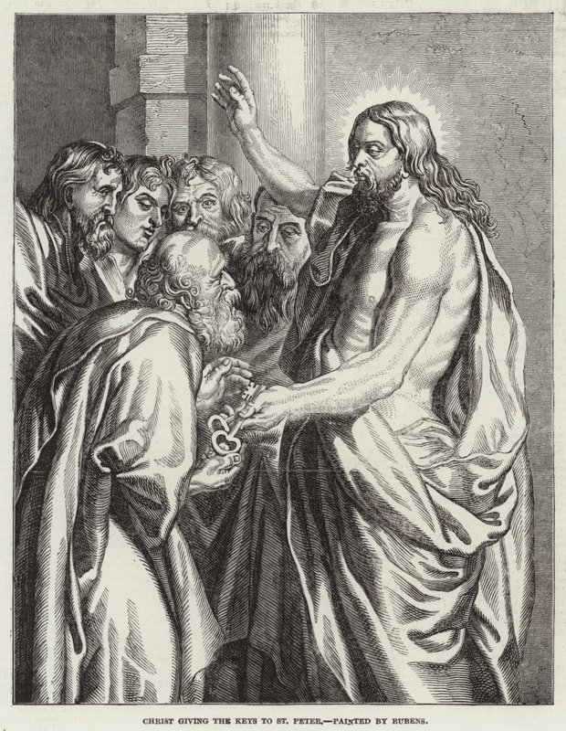 Cristo dando as chaves para São Pedro de Peter Paul Rubens