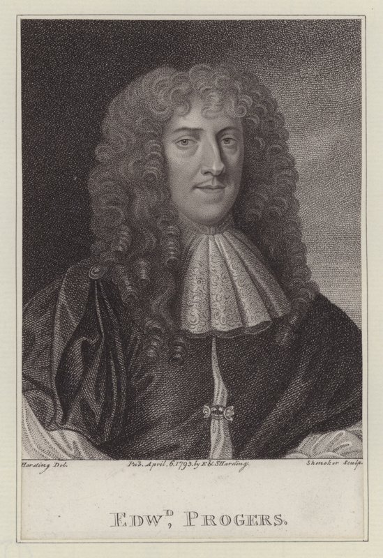 Edward Progers, Groom to the Bedchamber to King Charles II (gravura) de Peter (after) Lely