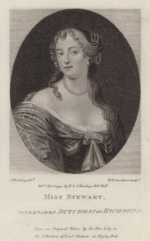 Frances Stewart, Duquesa de Richmond (gravura) de Peter (after) Lely
