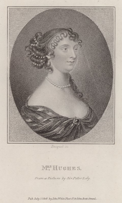 Margaret Hughes, atriz inglesa (gravura) de Peter (after) Lely