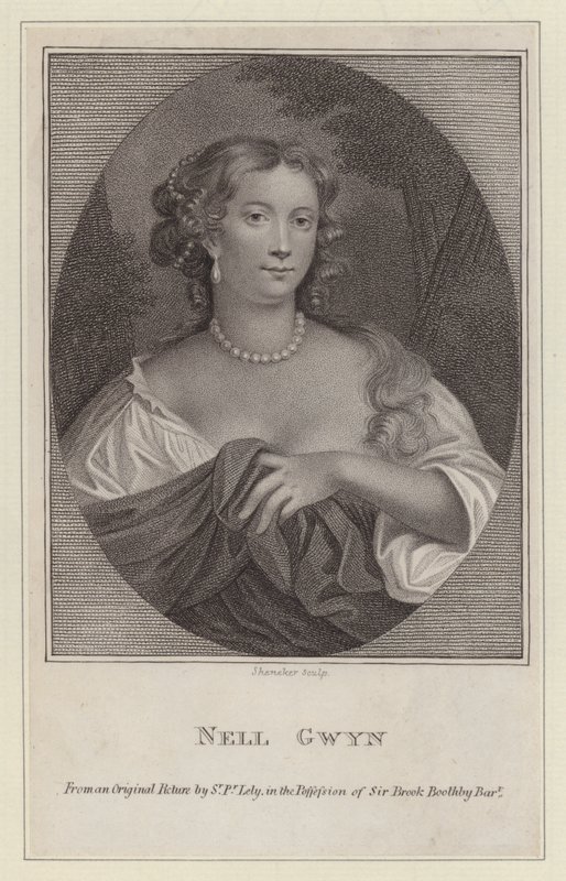 Nell Gwyn, dona do Rei Carlos II (gravura) de Peter (after) Lely