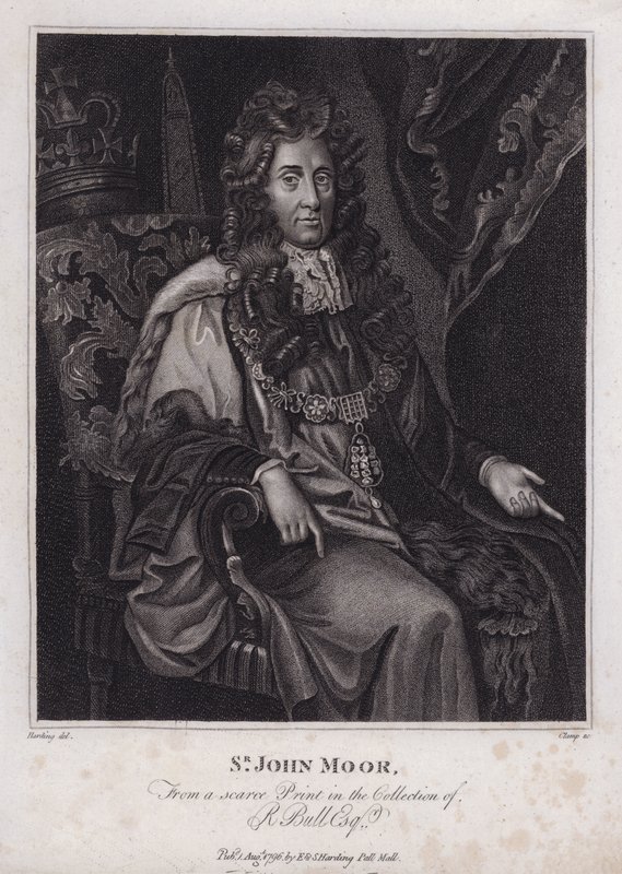 Sir John Moore, político inglês, deputado e Lord Mayor of London (gravura) de Peter (after) Lely