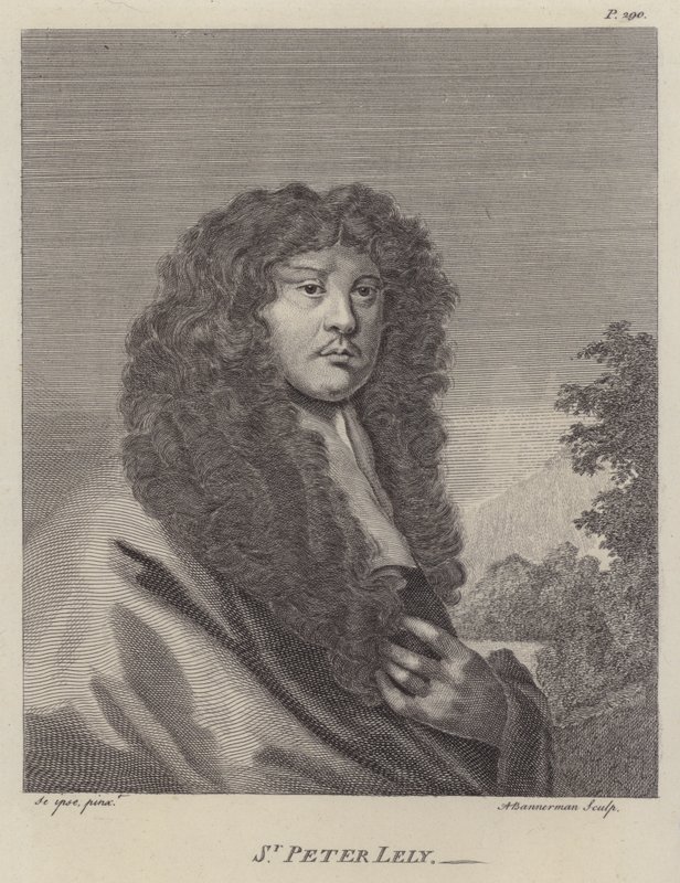 Sir Peter Lely, artista inglês (gravura) de Peter (after) Lely