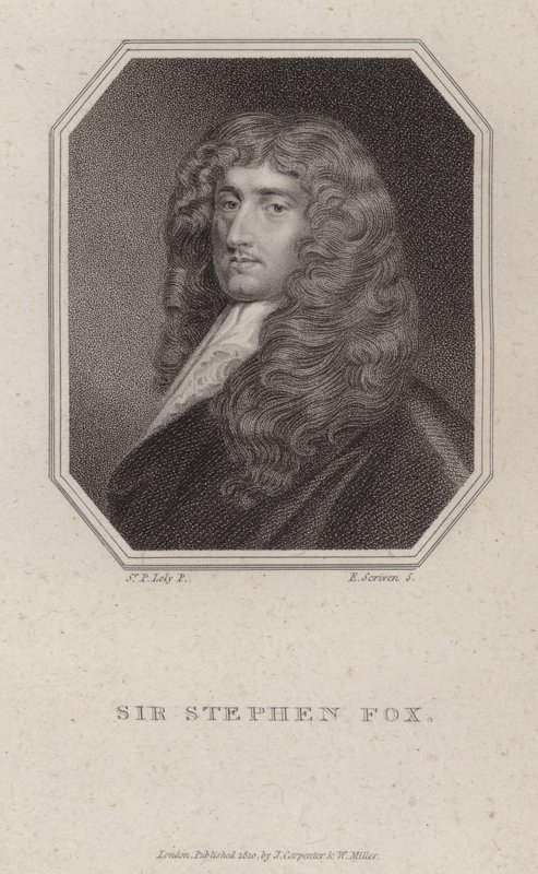 Sir Stephen Fox, político inglês (gravura) de Peter (after) Lely