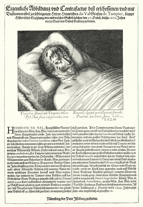 O corpo de Henri du Val, Comte de Dampierre de Peter Isselburg