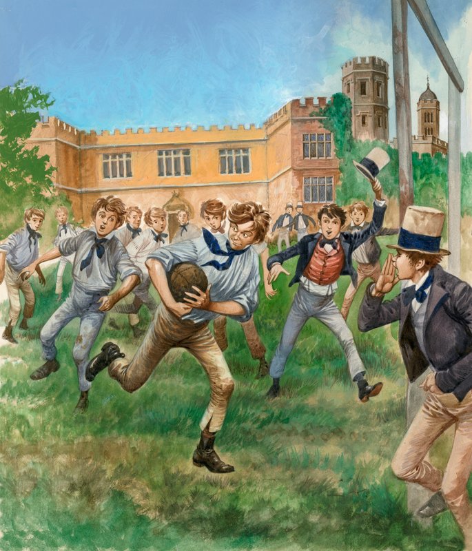 Meninos, jogando rugby de Peter Jackson