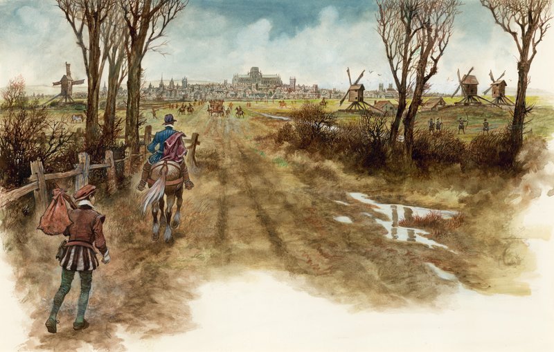 Dick Whittington chegando em Londres de Peter Jackson