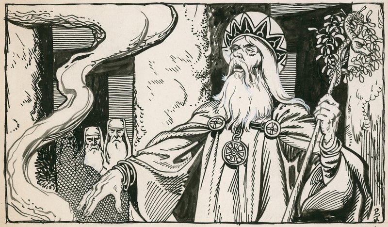 Druidas (tinta no papel) de Peter Jackson