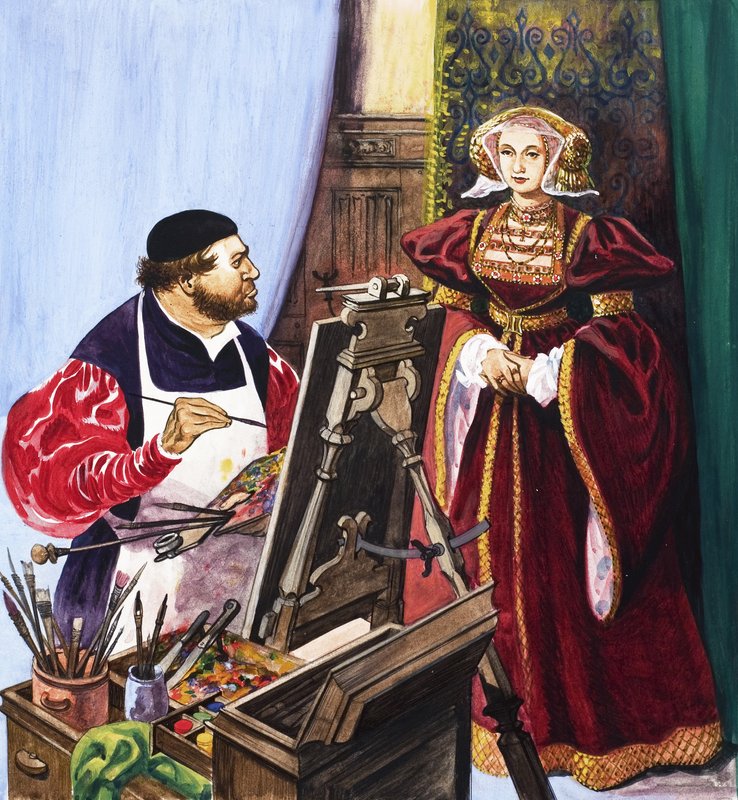 Holbein pintando um retrato de Anne of Cleves de Peter Jackson