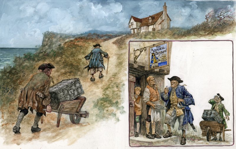Ilustração para Treasure Island de Peter Jackson