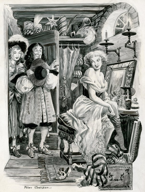 King Charles II visitando Nell Gwynn em seu camarim de Peter Jackson