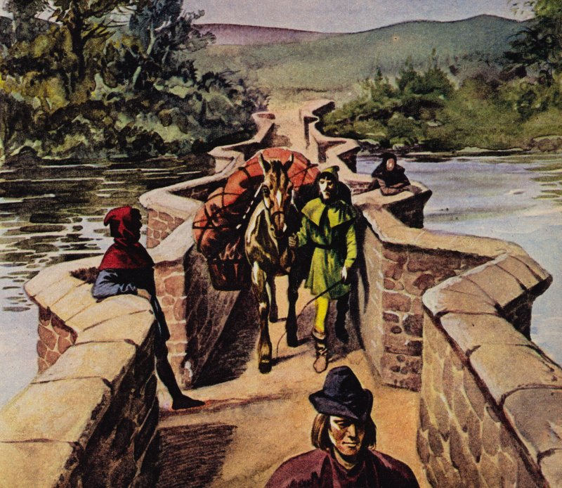 Ponte estreita na Idade Média de Peter Jackson