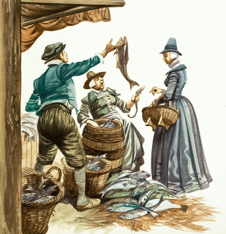 Era uma vez ... comerciantes de rua e mercado na era Tudor de Peter Jackson