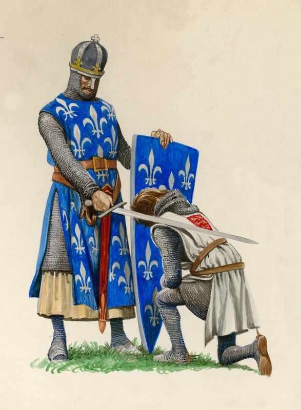 Prince Richard, o futuro Richard o Lionheart, sendo condecorado pelo rei Louis da França de Peter Jackson